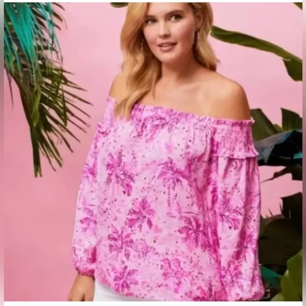 Lilly Pulitzer Ruffle Off the shoulder top (Size XXS)